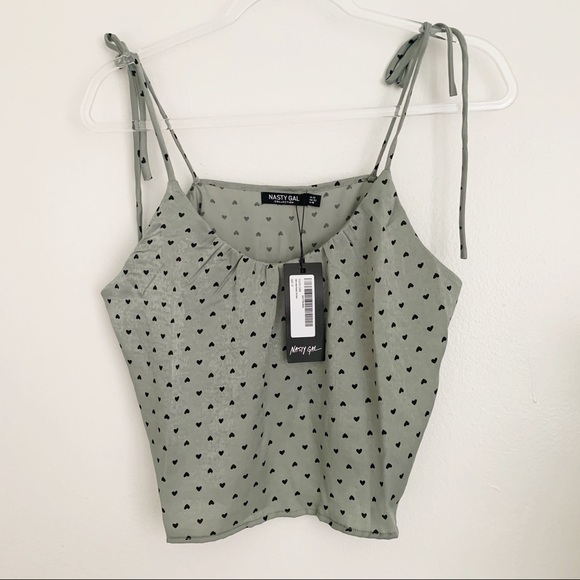 Nasty Gal Tops - 🌻3/$20– Nasty Gal Satin Cami with Heart Design